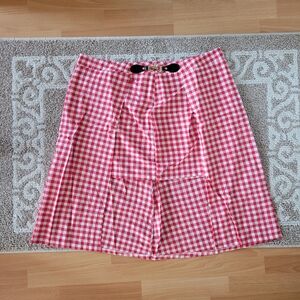 Red And White Gingham Cottagecore Milkmaid Western Rodeo Spring Summer Skirt 3X